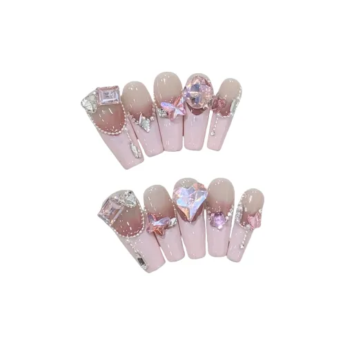 AIDINGQI Высокий Сладкий Alarm Ручной Французский Стальной Нитка бусин Девичий Румяна Полный Ромб Сердце Жемчужный