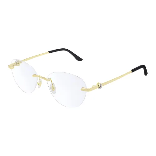 Cartier Металл Круглые Оправы для очков Унисекс Золото