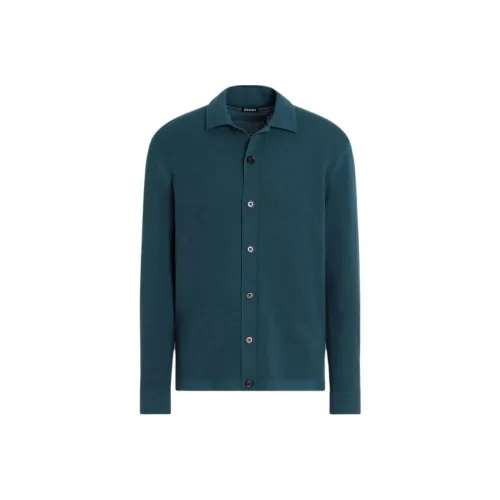 Ermenegildo Zegna Бирюзовые Мужские Рубашки