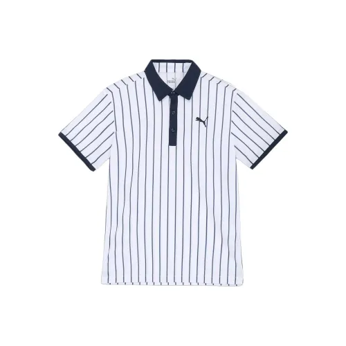 PUMA AOP Белая Мужская Рубашка с Коротким Рукавом