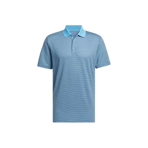 Adidas Оттоманка Поло Поло Мужское Половина Синий