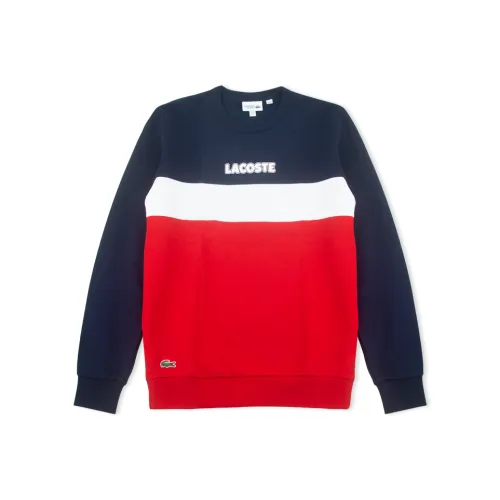 Lacoste Свитшот Мужской Красный Белый Синий