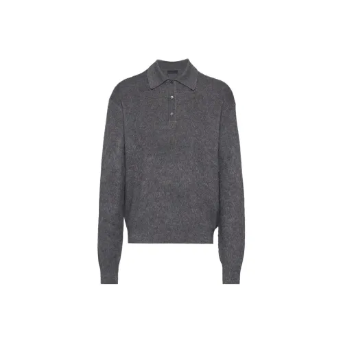 PRADA Серый Мужская Рубашка Поло