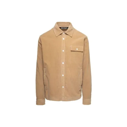 PALM ANGELS Бежево-желтые мужские рубашки