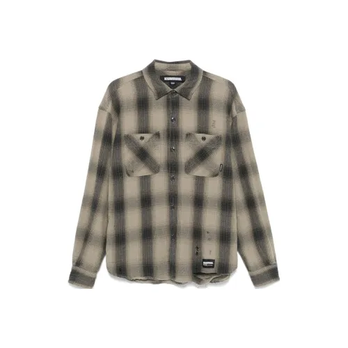 NEIGHBORHOOD совместная брендированная Тауповая Мужская Рубашка