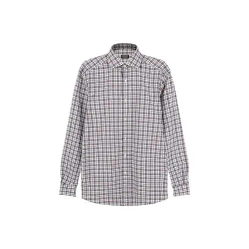 Ermenegildo Zegna Серые Мужские Рубашки