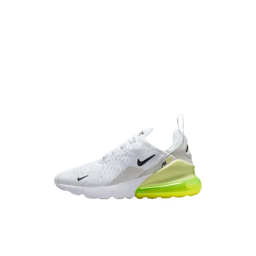 Nike Air Max 270 Low Топ Детская Беговая Обувь Белый Светло-Зеленый Темно-Серый Темно-Серый Детская