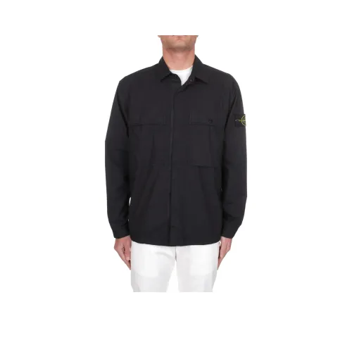 STONE ISLAND Рубашка Мужская Темно-синяя