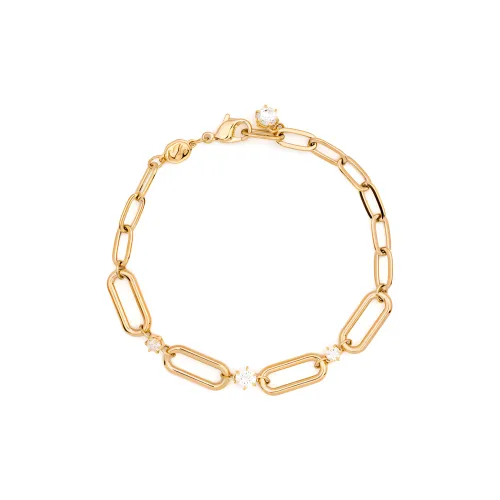 Кристалл Swarovski Браслеты из латанию Женские Золотой