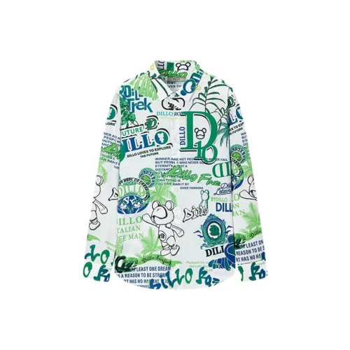 DILLO SS25 Рубашка Мужская Натуральный Белый Растение