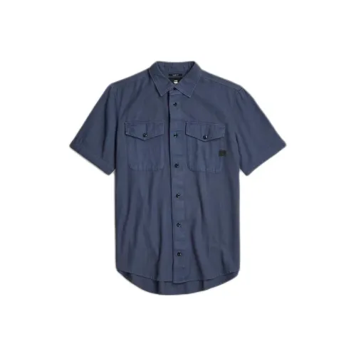 STAR RAW Рубашка Мужская Винтаж Синий