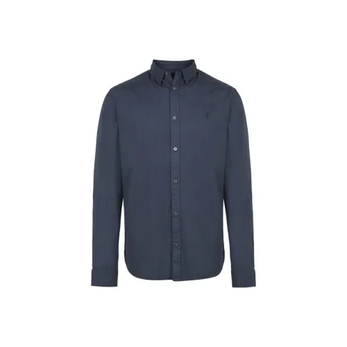 ALLSAINTS Космически-голубая мужская рубашка