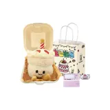 День рождения Торт - Розовый + Коробка для выноса + Поздравительная открытка