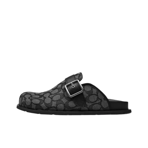 COACH Пряжка Резиновая подошва Домашние тапочки Мужской Черный