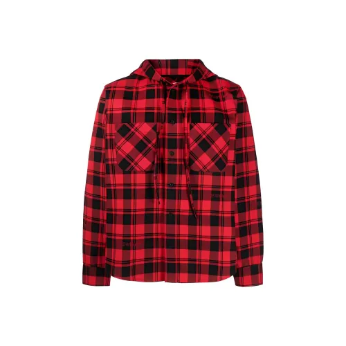 Off Белый Красный Мужские Рубашки