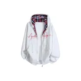 Бело-серый вереск, красный логотип