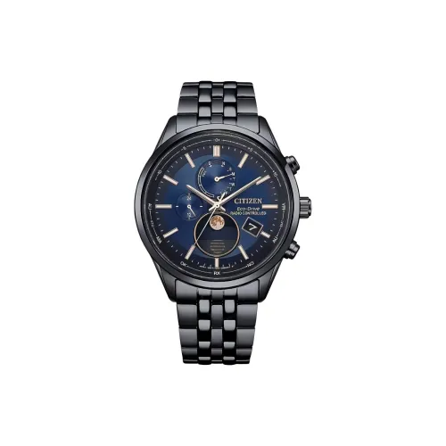 CITIZEN Eco Drive Series Светильник Кварцевый механизм Нержавеющая сталь Ремешок Часы 42 мм Мужские часы Синий циферблат