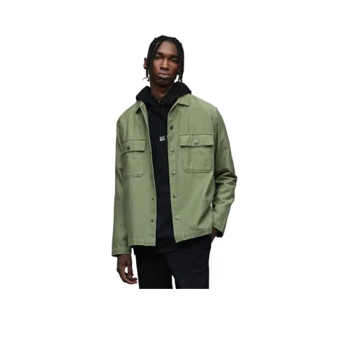 ALLSAINTS Хаки Зеленый Мужские Рубашки