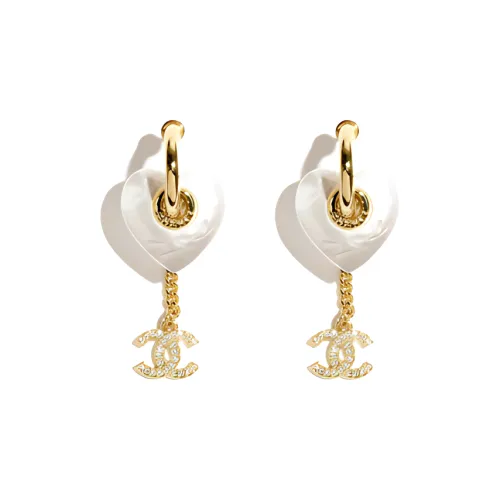 CHANEL Металл Кристалл Смола Стразы Серьги Женские Золото