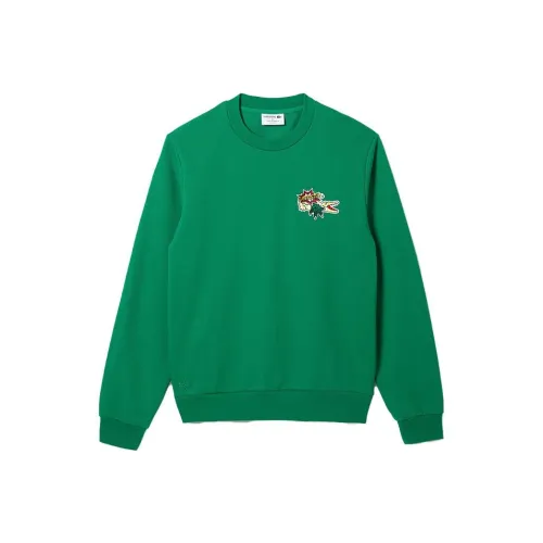 LACOSTE Collaboration Holiday Series Толстовка Мужской Фторполимер Зеленый