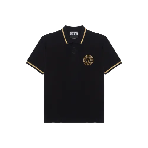 VERSACE JEANS COUTURE Мужская черная поло