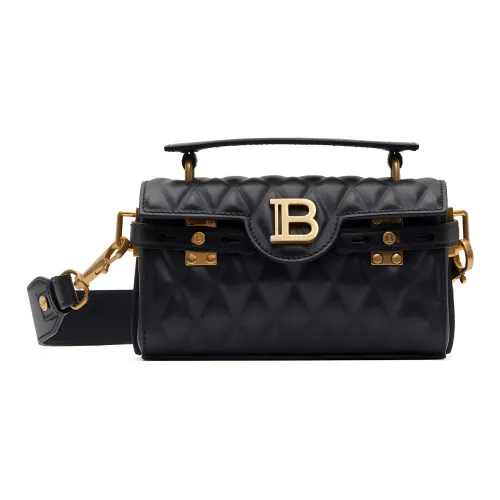 BALMAIN B Buzz Телячья кожа Одно плечо Сумка Стандартная Женская Черная