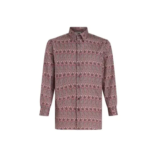 ETRO Red Men's Shirts ЭТРО Красные Мужские Рубашки