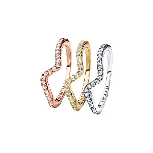 Pandora Вечный Сплав Кольца Розово-золотой/Золотой/серебристый Женские