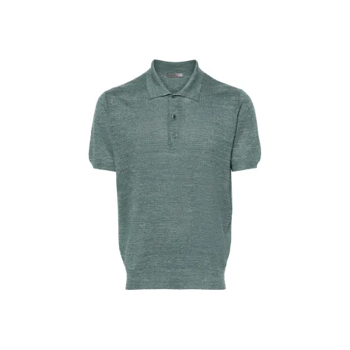 Corneliani SS24 Поло Мужское Нефритово-Зеленый