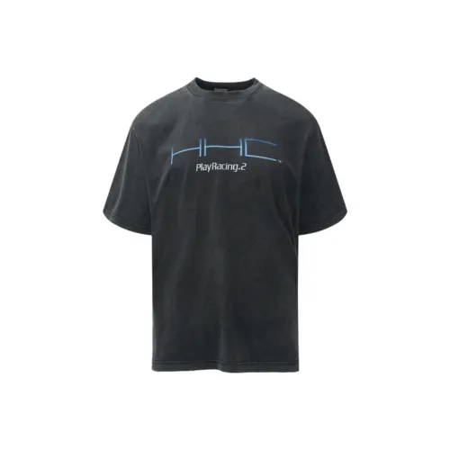 HermitCreate T-Shirt Мужская Выстиранная Черная