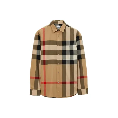 Burberry Бежевые Мужские Рубашки