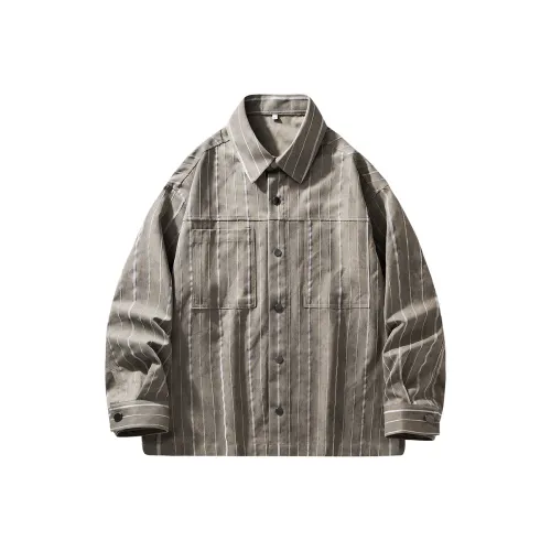 HZWH 2025 Spring AUTUMN American Casual Shirt Jacket Men's