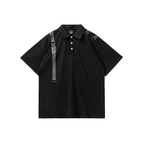 PILOTDRAGON Polo с откладным воротником Унисекс Черный