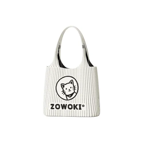 Zowoki Трикотажная ткань Сумка на плечо Стандартная Женская Белая КАМЕЛ