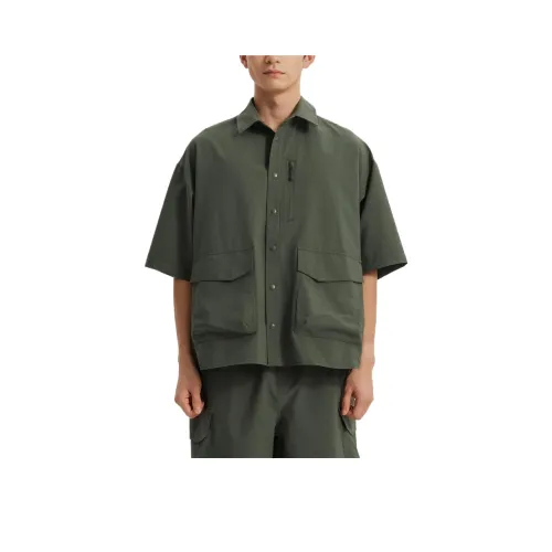 DECATHLON Рубашка Мужская Хаки Зеленая