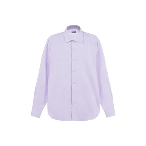 Ermenegildo Zegna Светло-фиолетовые Мужские Рубашки