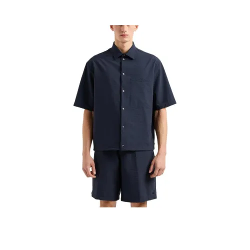 EMPORIO ARMANI Рубашка Мужская Морской Синий