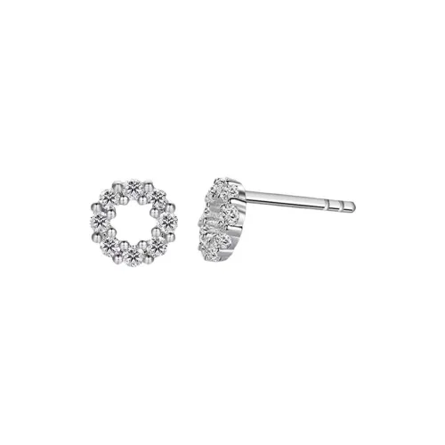 B Z Copper Alloy Stud Earrings Unisex Silver B Z Медный Сплав Серьги-гвоздики Унисекс Серебряный