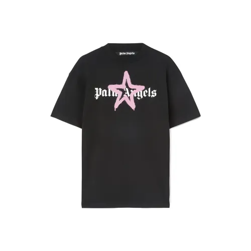 PALM ANGELS Черный Розовый Мужская T-Рубашка