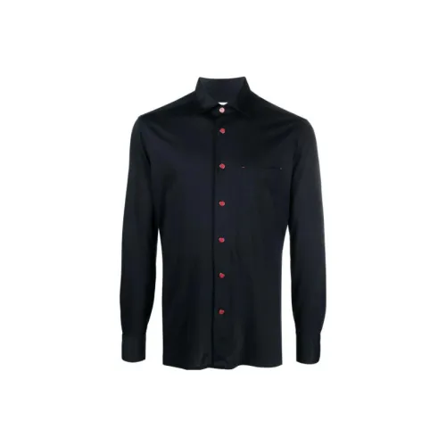KITON Темно-синие мужские рубашки