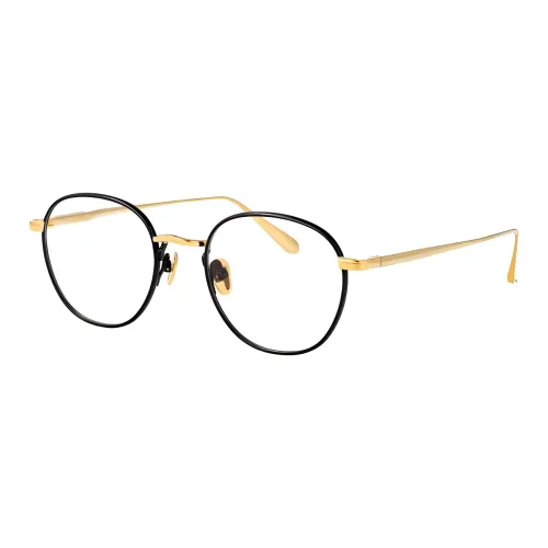 Linda Farrow Титан Квадратные Оправы для Очков Женские Черные