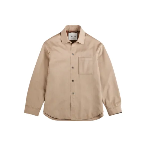 TOD'S SS25 Рубашка Мужская Бежевая Желтая