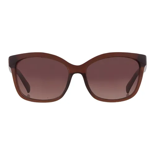 GUESS Пластик OVAL SUNGLASSES Женские Коричневый