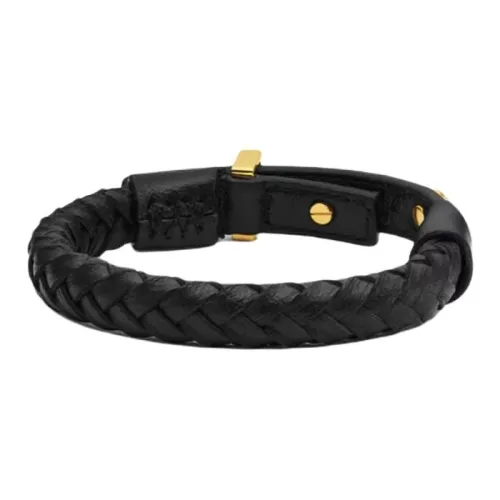 VERSACE Кожа Lambskin Металл Напп-Кожа Браслеты Унисекс Черный