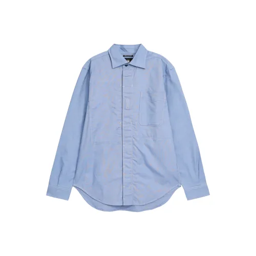 Г Звезда RAW Морской Синий Мужская Рубашка