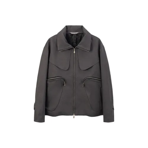 YUNYI Куртки и Пальто Мужской Темно-Серый