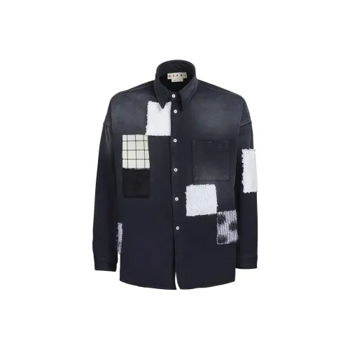 MARNI Мужские черные рубашки