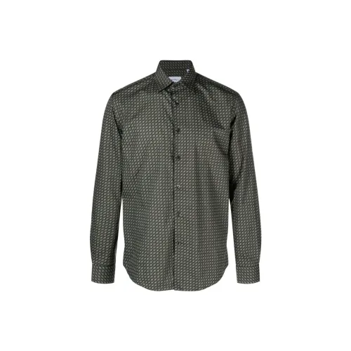 Ferragamo Оливково-зеленые Мужские Рубашки