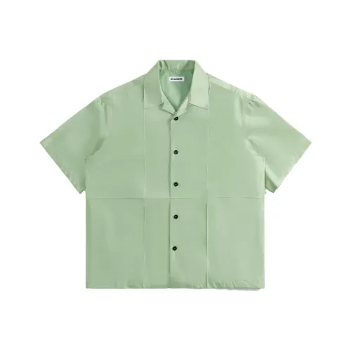 JIL SANDER Sustainable Жидкость Вискоза Рубашка Мужская Светло-Зеленая