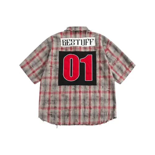 Xmithie Короткий рукав рубашка унисекс красный